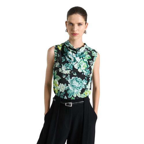 Cue Ophelia Stretch Viscose Cowl Neck Blouse